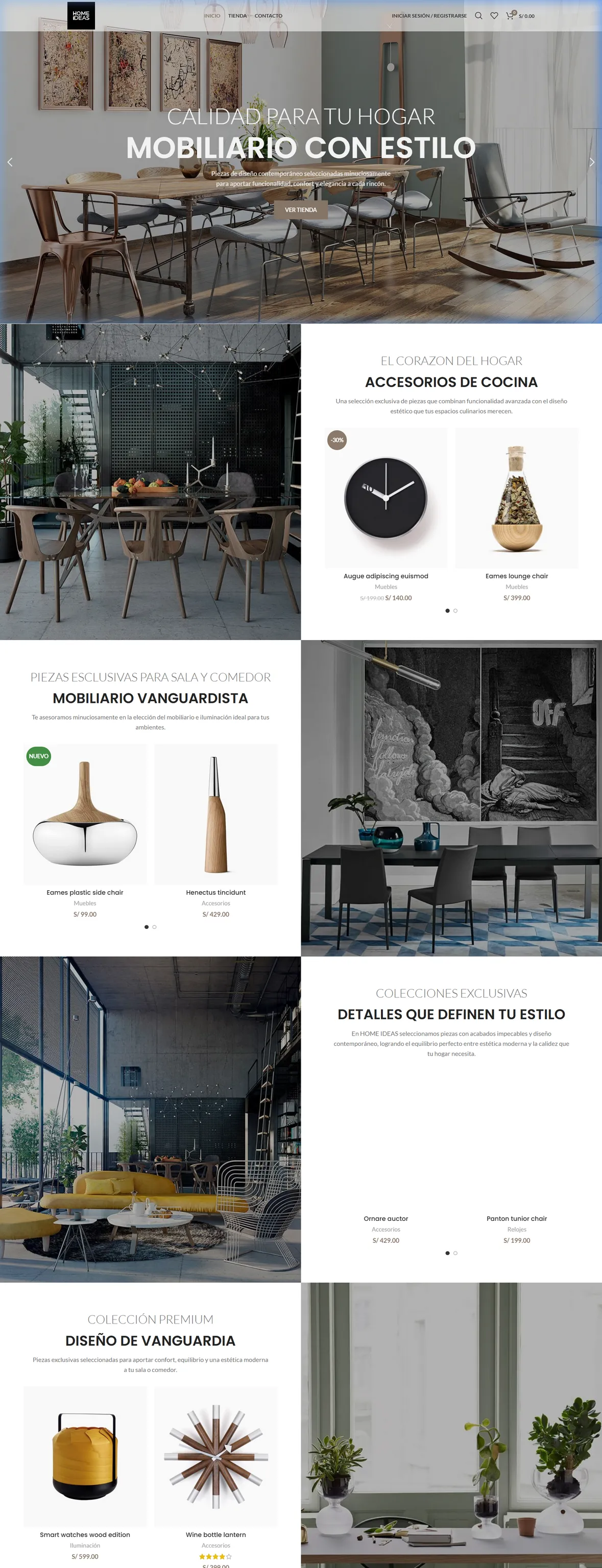 Home Ideas Perú website screenshot